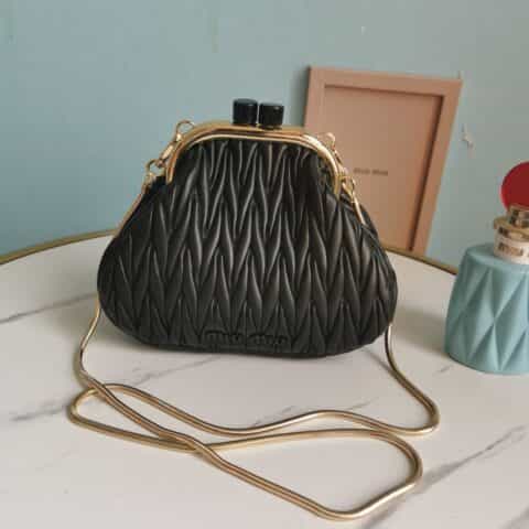 MIUMIU缪缪Cloquet进口小羊皮Belle美人包5BP016L