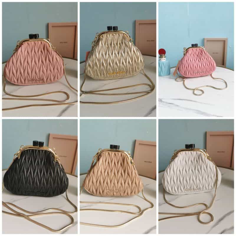 MIUMIU缪缪Cloquet进口小羊皮Belle美人包5BP016L