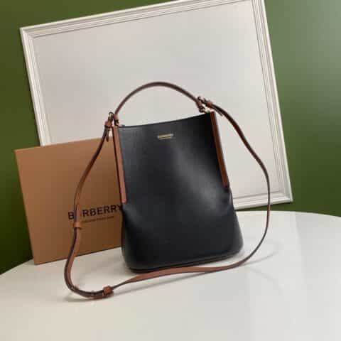 Burberry巴宝莉2021夏季新款马术风格牛皮水桶包