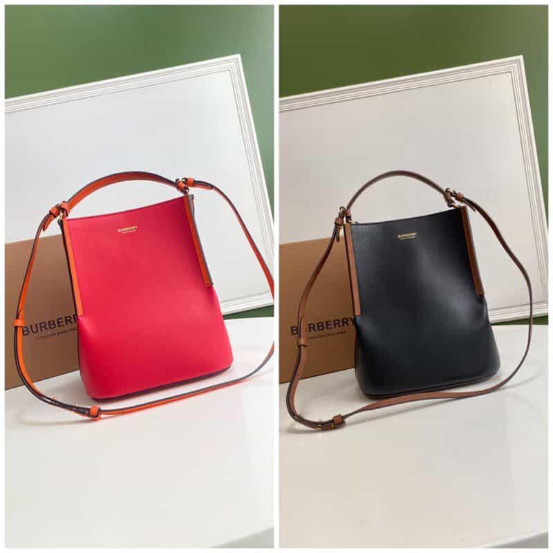 Burberry巴宝莉2021夏季新款马术风格牛皮水桶包