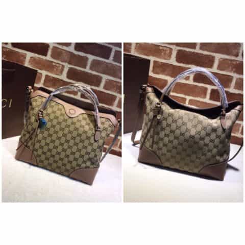 GUCCI古驰女士牛皮帆布手提单肩斜挎包353120