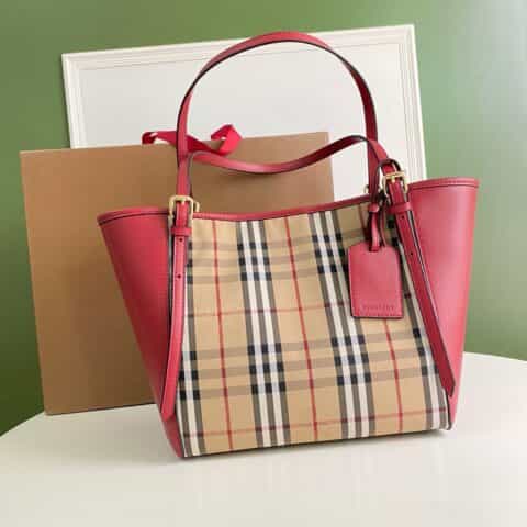 Burberry巴宝莉进口小牛皮配ykk黄铜五金隐形战马购物袋8818