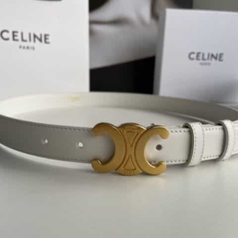 CELINE赛   琳凯旋门徽标金扣潮流腰带2.5cm