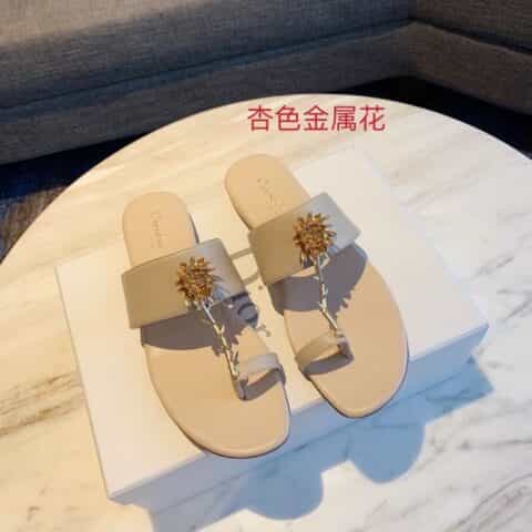 DIOR迪奥   进口镶五角星真皮大底经典拖鞋系列