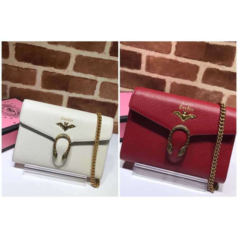 GUCCI古驰饰蝙蝠皮革女士单肩斜挎包516920