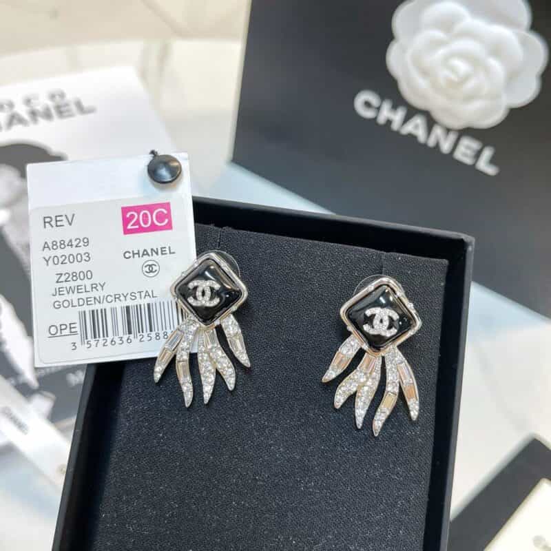 2021新款CHANEL香奈儿双c耳钉耳环