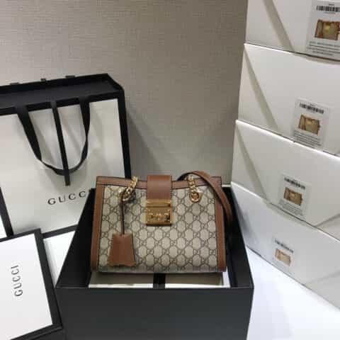 Gucci Padlock系列小号GG肩背包 498156