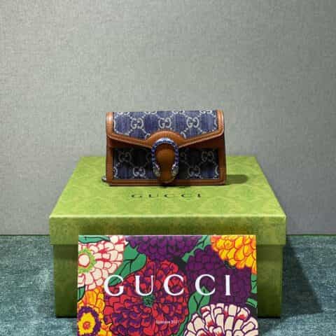 Gucci Denim 牛仔蓝酒神包 476432