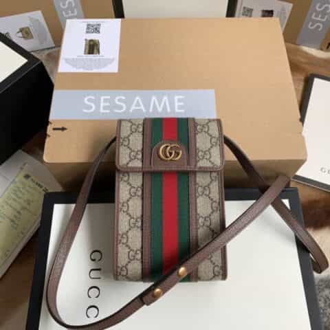 Gucci Ophidia系列GG迷你手机包 625757 96IWT 8745