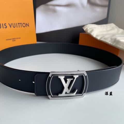 LV/路易威登   精钢字母方形树脂工艺镶嵌钻金属扣4.0cm腰带