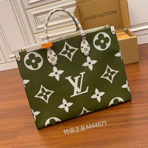 Louis Vuitton LV Onthego绿色托特包 M44571