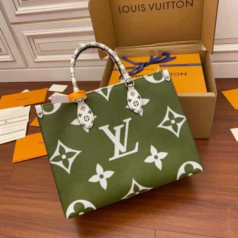 Louis Vuitton LV Onthego绿色托特包 M44573