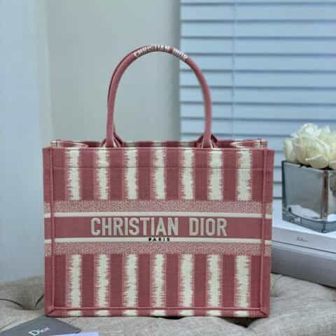 Dior 粉色条纹Book Tote bag 36CM