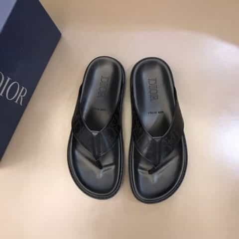 DIOR迪奥   内衬头层小牛皮高端男士拖鞋
