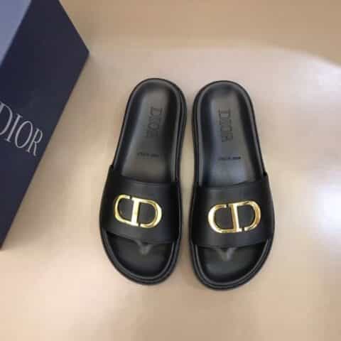 DIOR迪奥   内衬头层小牛皮高端男士拖鞋