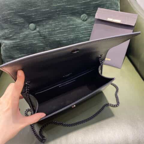 Saint laurent Ysl Kate 24cm 链条包 354021黑色黑扣