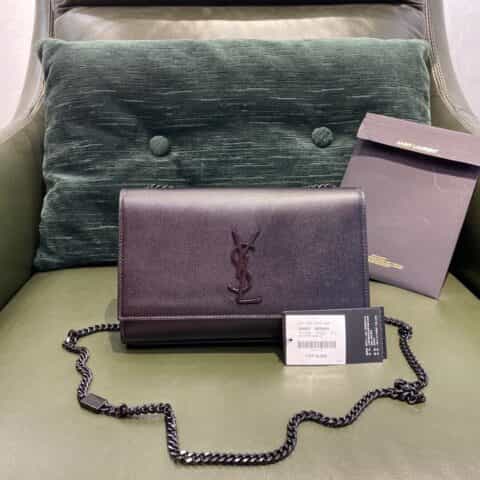 Saint laurent Ysl Kate 24cm 链条包 354021黑色黑扣