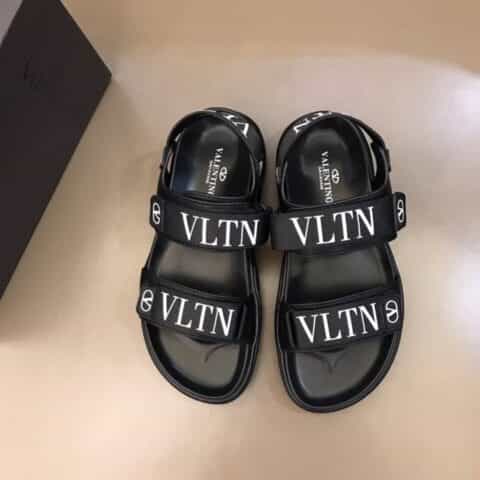 Valentino华伦天奴   进口头层牛皮高端男士拖鞋凉鞋