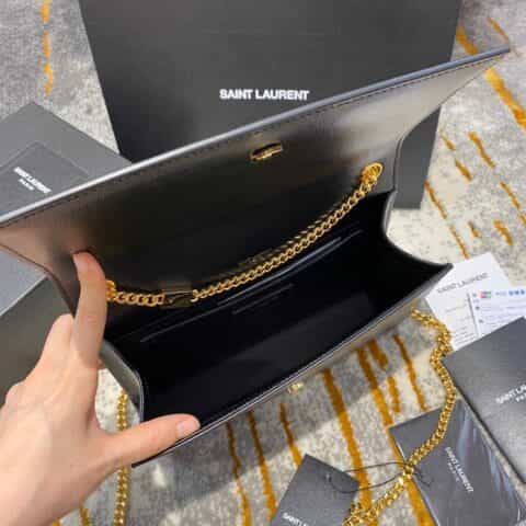 Saint laurent Ysl Kate 24cm 链条包 354021黑色金扣