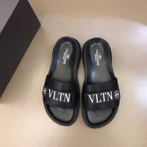 Valentino华伦天奴   进口头层牛皮高端男士拖鞋凉鞋