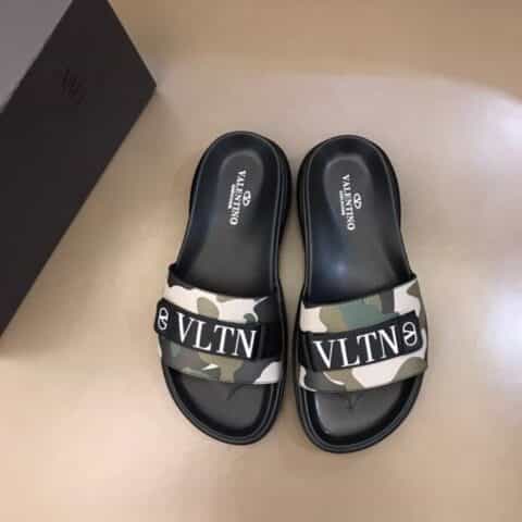 Valentino华伦天奴   进口头层牛皮高端男士拖鞋凉鞋