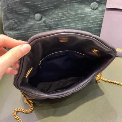 Saint laurent Ysl LouLou puffer bag 620333黑色金扣