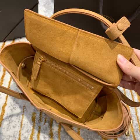 Bottega Veneta葆蝶家 Mini Arco 29 Bag 600606荔枝纹焦糖色