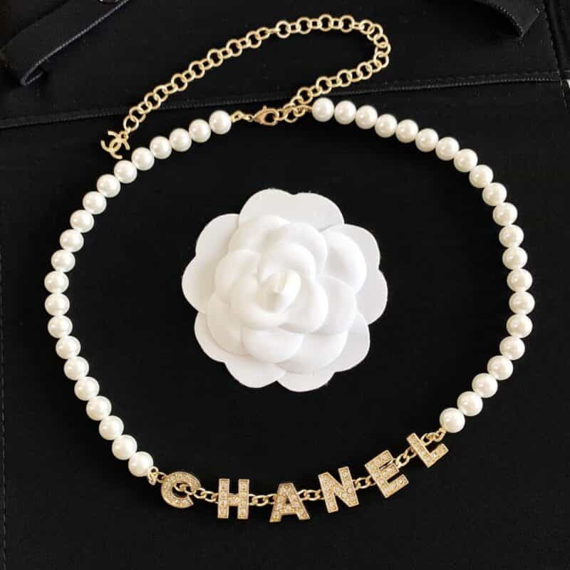 新款 CHANEL香奈儿双c字母珍珠项链