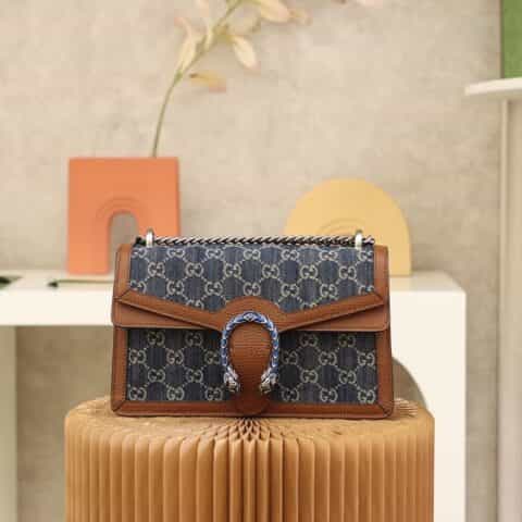 Gucci Dionysus small shoulder牛仔蓝酒神包400249 2KQFN 4483
