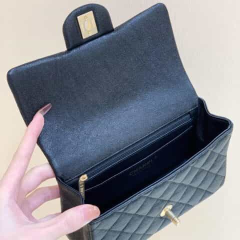 Chanel 经典之CF大mini带手腕版本 AS2431黑色