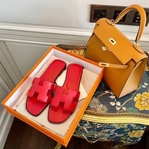 Hermes爱马仕 进口意大利欧洲原A级真皮大底H家经典拖鞋