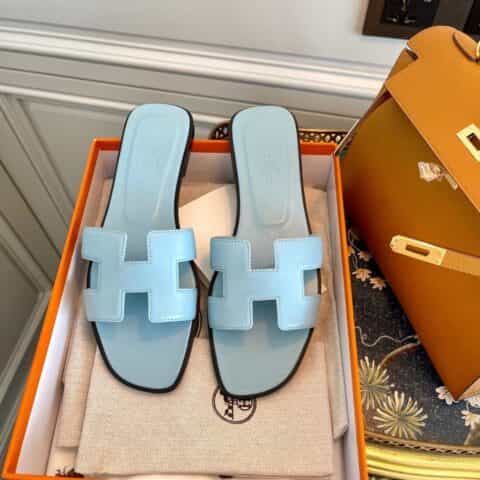 Hermes爱马仕 进口意大利欧洲原A级真皮大底H家经典拖鞋