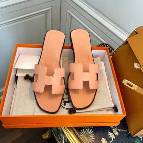 Hermes爱马仕 进口意大利欧洲原A级真皮大底H家经典拖鞋