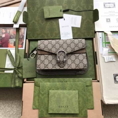 Gucci Dionysus超迷你斜挎包 476430帆布/卡其