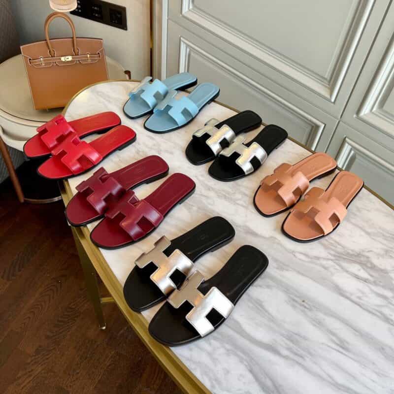 Hermes爱马仕 进口意大利欧洲原A级真皮大底H家经典拖鞋