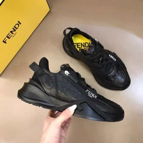 FENDI芬迪   F D高科技布料春夏新品男士一脚蹬运动鞋