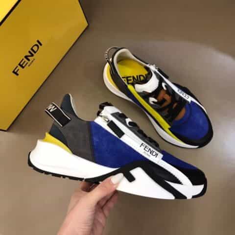 FENDI芬迪   F D高科技布料春夏新品男士一脚蹬运动鞋