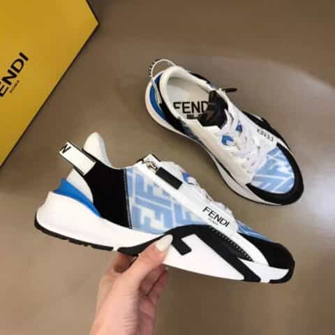 FENDI芬迪   F D高科技布料春夏新品男士一脚蹬运动鞋