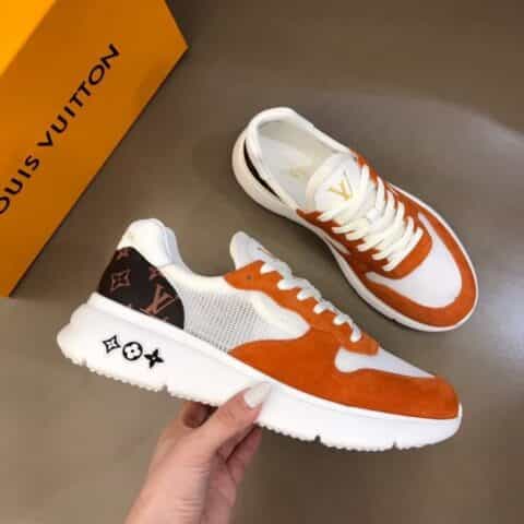 LV/路易威登   牛皮拼接透气网面新品男士高端休闲运动鞋