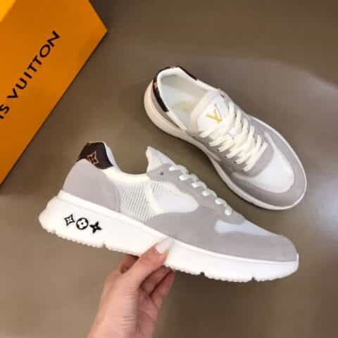 LV/路易威登   牛皮拼接透气网面新品男士高端休闲运动鞋