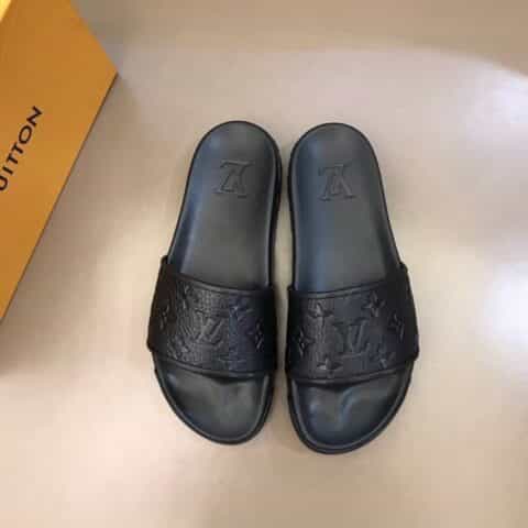 LV/路易威登   内衬头层小牛皮高端男士拖鞋