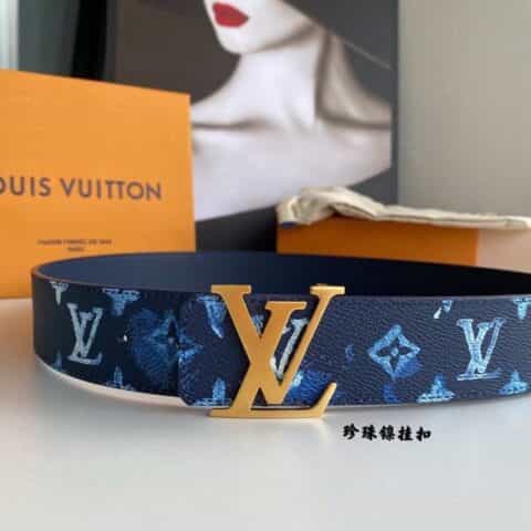 LV/路易威登   Monogran图案于帆布SHAPE 40毫米双面腰带
