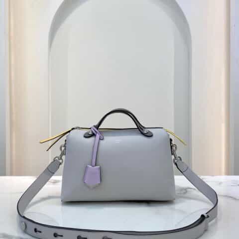 FENDI芬迪拼色系全牛皮波士顿手提包8287s