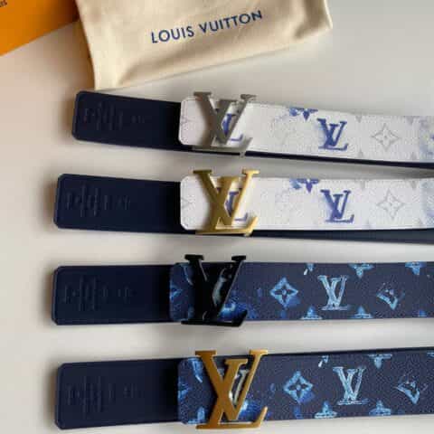 LV/路易威登   Monogran图案于帆布SHAPE 40毫米双面腰带