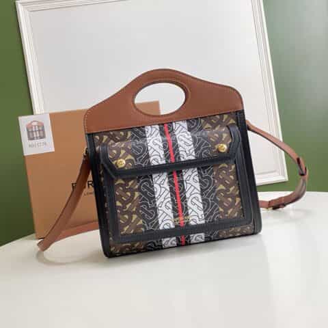 Burberry巴宝莉环保材料搭配进口小牛皮托特包