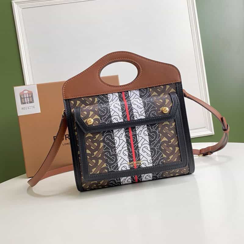 Burberry巴宝莉环保材料搭配进口小牛皮托特包