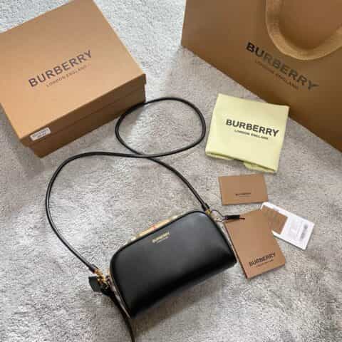 Burberry巴宝莉Vintage 复古格纹保龄球包