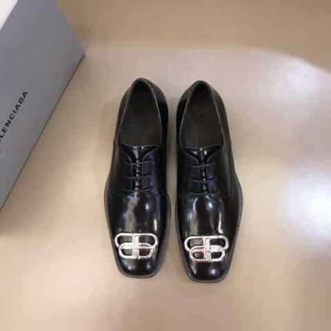 Balenciaga巴黎世家    进口原版头层牛皮材质男士BB德比鞋