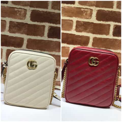 GUCCI古驰GG Marmont系列绗缝皮革迷你肩背包550155