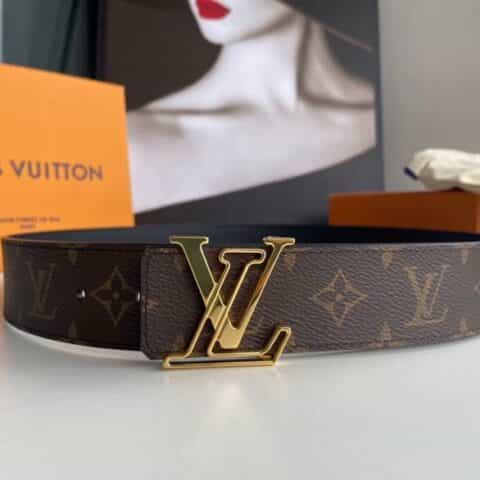 LV/路易威登  Monogram  Eclipse帆布小牛皮SHAPE40毫米双面腰带